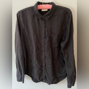 Classic Vintage-Washed Black Men's Shirt